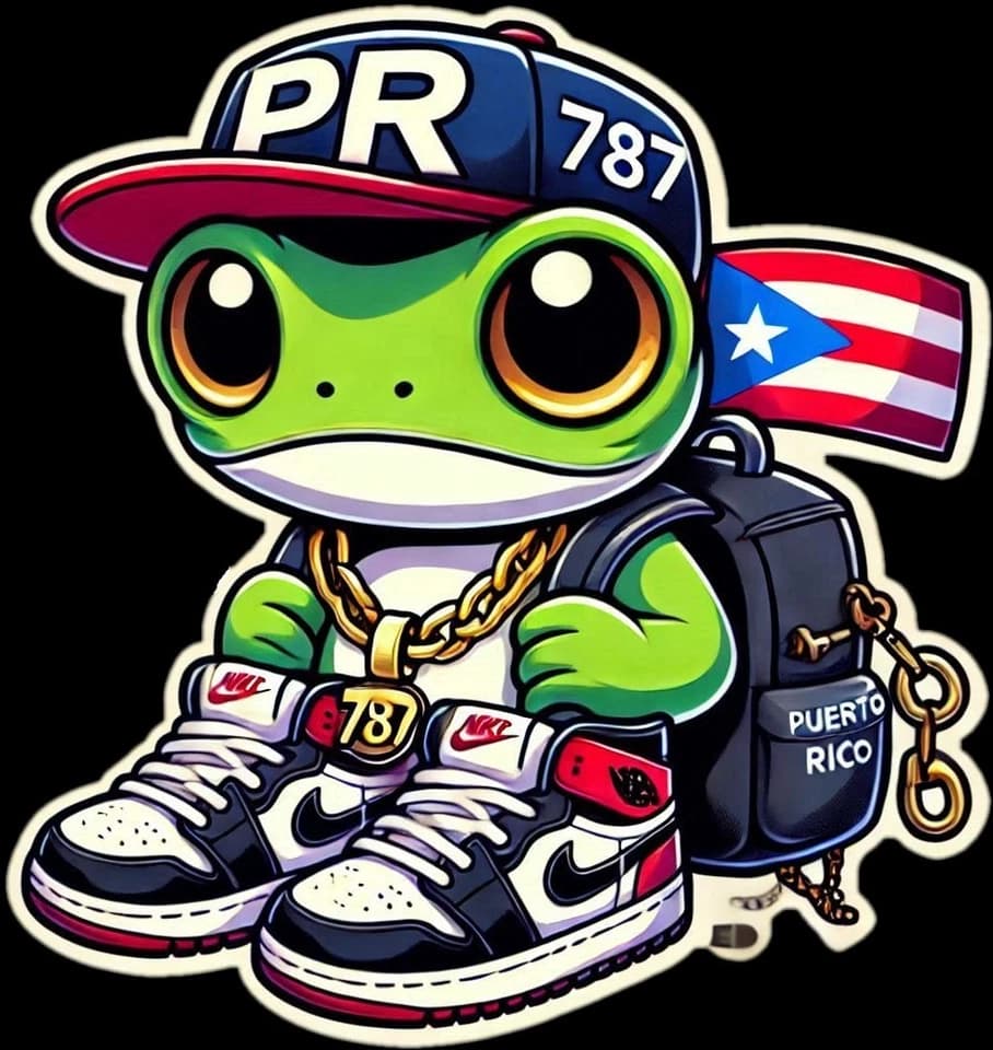Sticker die-cut del coquí 787